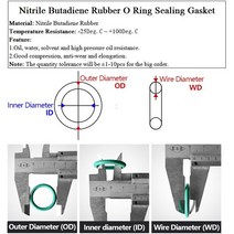 NBR O 링 씰 개스킷 두께 CS 2.5mm OD 6 ~ 190mm 니트릴 부탄올 고무 스페이서 오일 저항 와셔 둥근 모양, 01 2.4mm, 81 OD 160mm ID 155.2mm