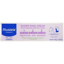 Mustela 베이비 기저귀 발진 크림 123 무향 108 g380 oz, One Color, One Size