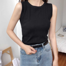 오노마 오노마 ONM 여성 레이어드 나시 라운드넥 나시티 여름 슬리브리스 (8946148)
