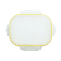 스텐 도시락식판 패킹 뚜껑, 투명뚜껑(옐로우)