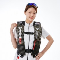 XL(대) 스트라이프 1포켓 자동팽창식 구명조끼 KC-블랙(골드) 수분감지 책임보험 가입 FREE 사이즈, 블랙(골드)