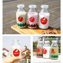 레트로감성 서울우유 투명 유리병 330ml 저장용기 원두 작은병 간식 미니병 잼병, 레트로, 1개