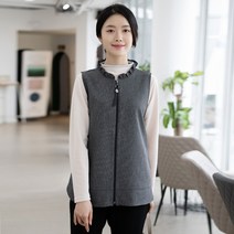 모슬린 엄마옷 셔링 지퍼 조끼 EVE302135 마담 미시옷 중년여성의류 빅사이즈 50대 60대여성옷