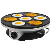 업소용 계란빵 기계 전기 계란 구운 햄버거 콩 케이크 크레이프 메이커, 실버 업그레이드—온도 조절 가능