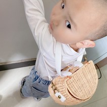 자전거가방 인스 한풍 투명백 킥보드백 자전거 가방 카트 토이백 스트리트 샷, 01 0.5L, 06 짜임 베이지