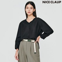[나이스크랍] 나이스클랍 심플 브이넥 블라우스 N213MWB815