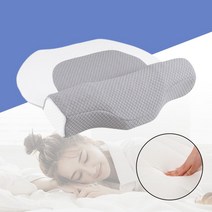 기능성 목 베개 편안한 고밀도 경추 메모리폼 쿠션 _9922Ea, 쿠팡49샵 그레이