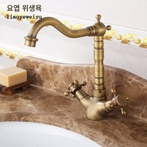 엔틱 황동 수면대 수전 셀프 교체 욕실 인테리어, 냉온관이 장착X 유형 B