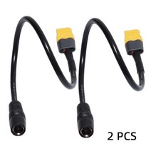 DC8mm 암-XT60 암 커넥터 어댑터 태양 전지 패널 연결 Lipo 배터리 팩 호환 휴대용 파워 스테이션 강, [02] 2 PCS