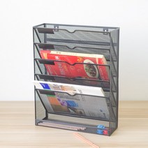 벽걸이수납랙 우편 전단지 안내책자 만능 신문보관대, J - 5그리드