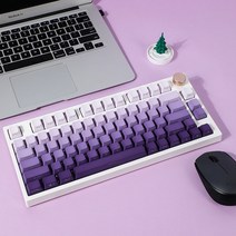 그라데이션 기계식 키보드 보라색 키캡 MAC 호환 키캡, 한개옵션2, Mac-109각인 OEM, 한개옵션1
