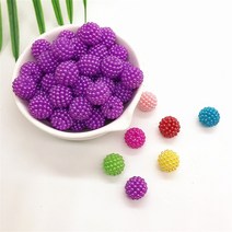 (약115pcs)14mm 컬러 산딸기 오도독 진주 비즈, [A20-1]핫핑크(100g약115pcs)