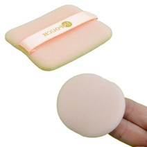 화장 스펀지 쿠션 파운데이션 퍼프 메이크업 분첩 2P 사각퍼프, (사각)