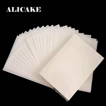 웨이퍼 페이퍼 떡 제과 식용 종이 플라워 과자 베이커리 요리 도구 케이크 시트 두꺼운, 0.3mm 50pcs 흰색