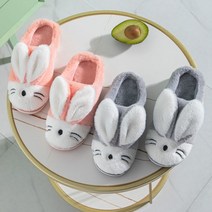 귀 토끼 실내화 슬리퍼 DS-9012, 레드36-37(230-235), 1개