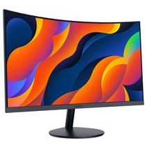 커브드모니터 커브 모니터 koorui 23.6 인치 75hz fhd va led 컴퓨터, 검정, 나는 플러그