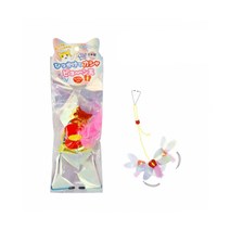 펫츠루트 카샤카샤 붕붕 나비 문고리 타입 고양이장난감, 혼합색상, 1개