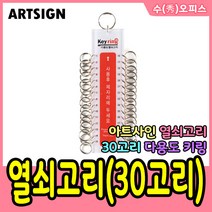 아트사인 열쇠고리(30고리) 키홀더 아크릴키링 열쇠꾸러미 키링 아크릴열쇠고리 다용도열쇠고리 종합열쇠고리 매장열쇠고리 사무실열쇠고리 아파트열쇠고리, 1개