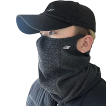 밥앤스미스 자전거 골프 등산 안면 방한 마스크, 차콜