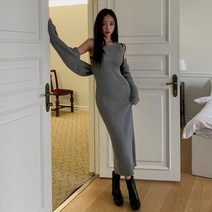 여자 슬림 니트 딱붙 나시 원피스 볼레로 가디건 세트