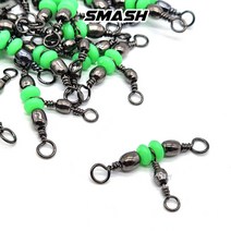 T형 삼각도래 야광 한치 오모리그 갑오징어 자작채비 도래 덕용 벌크 스매쉬, 10 X 12 (30개입)