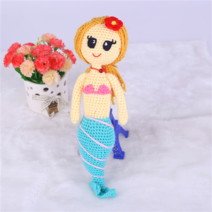 DIY 손뜨개질 코바늘 인형만들기 바늘뜨기, 25 인어공주 GZ0055, 1set