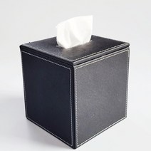 유피어 가죽 정사각 티슈케이스 / 가죽 냅킨케이스 (대), 냅킨케이스(대)블랙