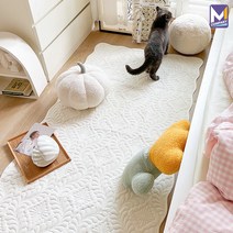 MCOMPANY 사계절 발매트 러그 거실 침실 현관 방 침대 먼지없는 카페트 바닥 물세탁 카펫 직사각 아이방 아파트 미끄럼방지 패드 대형 북유럽 인테리어 쇼파 미니 기모 아이보리