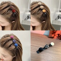 볼륨업 헤어핀 3종세트(블루+레드+오렌지) 밍크털 헤어집게-국내 당일배송( 나이스굿잡)