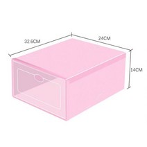 플라스틱 투명한 구두 상자 홈 부팅 쌓을 수있는 접이식 스토리지 주최자 다기능 방진 대합 조개 껍질 프레임, A2_4PCS