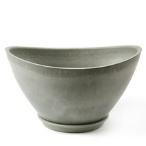 갑조네 마블링타원형화분 플라스틱 인테리어 플랜테리어, 화이트