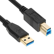 USB3.1 AB케이블 블랙 0.3M 고속 프린터케이블 AM-BM 노트북 PC, 2M