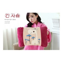 겨울 뜨거운 물 가방 충전 국가 표준 손 따뜻하게 더블 플러그 귀여운 만화 플러시 방폭 전기 난방 튜브 전기 히터, 기린