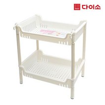 [다이소]화이트2단사각선반-57539