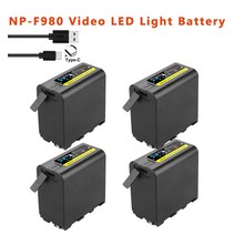 카메라 배터리 USB 입력 충전 8800mAh NP-F970 F960 배터리 전원 LED 보조베터리 표시기와 F550 MC1500C, CHINA_4 LED lamp Battery