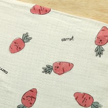 삼중요루거즈 유아 이불 블랭킷 13종, 당근-레드