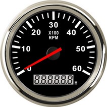 타코메타 타코미터 85mm 보트 자동차 해양 게이지 8000 rpm LCD 아워 빨간색 백라이트 9-32V 오토바이, 07 BS 6000 rpm