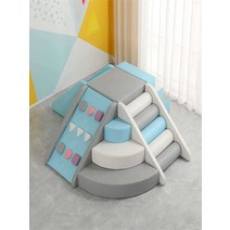 실내쿠션 유아미끄럼틀 어린이 놀이터 키즈카페 장난, 23 무지개 사다리  암벽 등반사다리45 높이