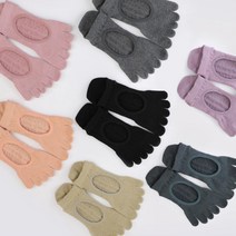 논슬립 베이직 요가양말 필라테스 미끄럼방지 발가락 홈트 양말, 베이직토우삭스 피치