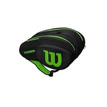 윌슨 패들 백 테니스 가방, One Size, Black/Green