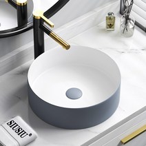 건식 미니 간이 세면대 원형 직사각형 세면볼 가정용, 32CM 세면기 수전 컴플리트 세트