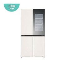 LG전자 오브제 4도어 노크온 매직스페이스 냉장고 M874GBB451.AKOR [875L], 단품
