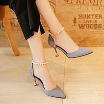 SAMARA 여성 스트랩 스틸레토 하이힐QH