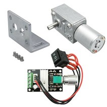 dc 모터 jgy-370 dc 모터 저속 전기베이스 6v 12v 24v 감속기 + 브래킷 세트 + 속도 모터 컨트롤러, 12v 150rpm, 패키지