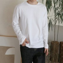 상준 슬림 무지 긴팔티셔츠