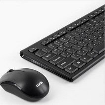 SK177 ASUS/HP/DELL/MSI/TG삼보 데스크탑 멤브레인 무선키보드+저소음 무선마우스 13개 멀티기능키, 블랙