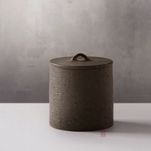수제 석기 차통 가정용 세라믹 커피 콩 저장 탱크 일본 차 창고 쿵후 차 저장 밀폐 탱크, NONE, 색상 분류: 짧은