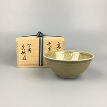 타카토리야키 정해 간지 말차 다완