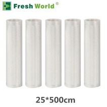 가정용진공포장기 밀봉기 비닐접착기 자동랩핑기 진공압축기 포장 실러 신선 보관 용 주방 백 35 30 28 25, 04 25x500CM-5 ROLLS