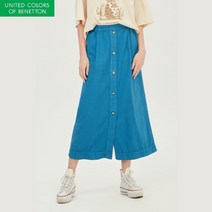 베네통 뒷밴딩 지퍼 다잉 스커트 BASK07241